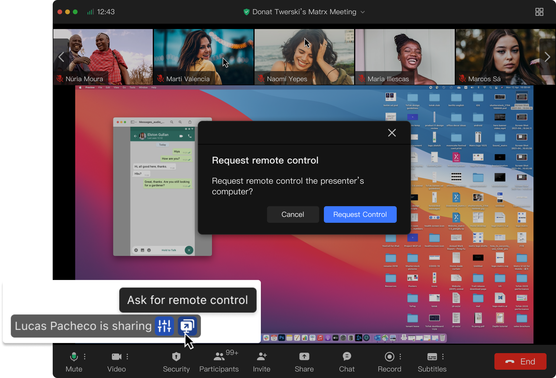 V1.19 Remote Control in Meetings and More | Matrx doc