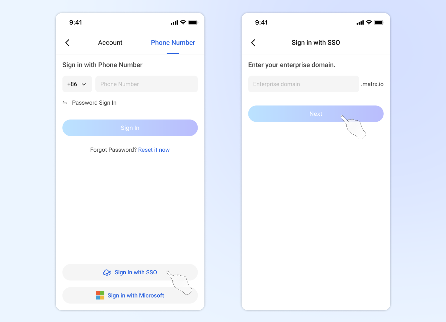 Sign in Matrx via SSO | Matrx doc